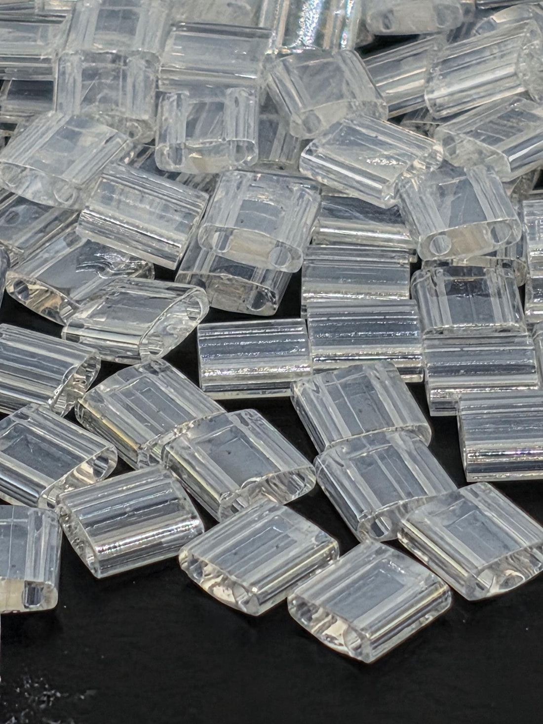 TL0160-Miyuki Tila Beads:Crystal T/L (7.5g pkg)