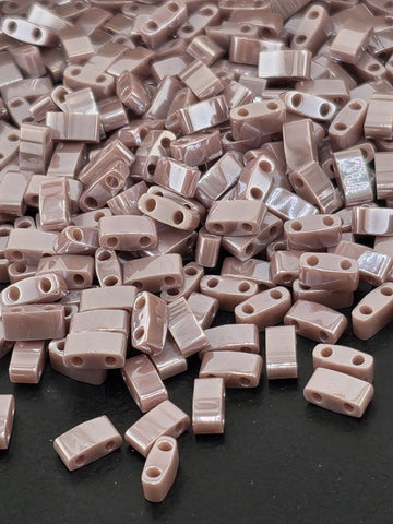 HTL0437-Miyuki Half-TIla Beads:Dusky Lilac O/L (7.5g pkg)