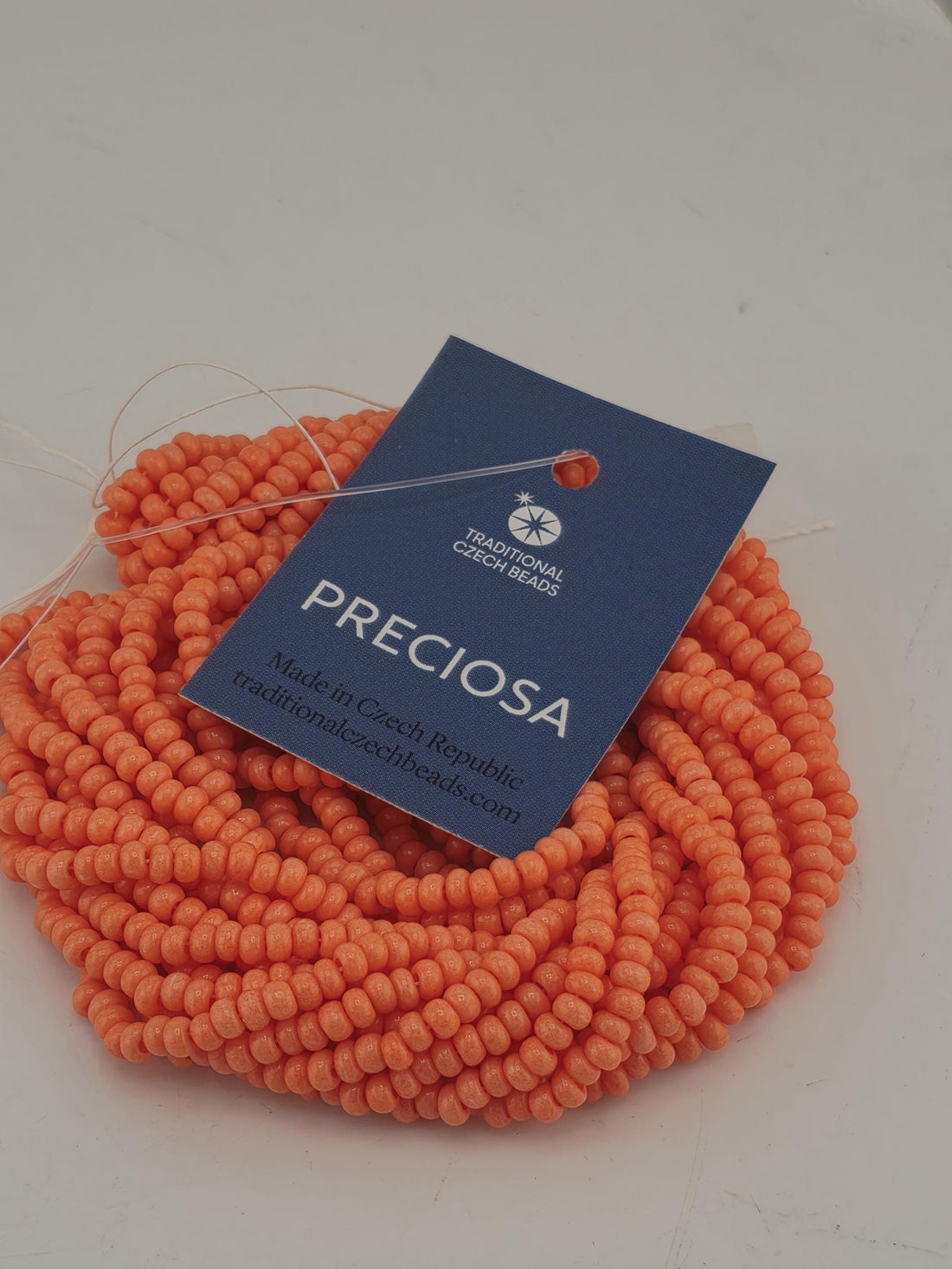 8/0 Preciosa-Ornela Coral Opaque Solgel 6-String (Half-Hank)~37G 1675 Pcs