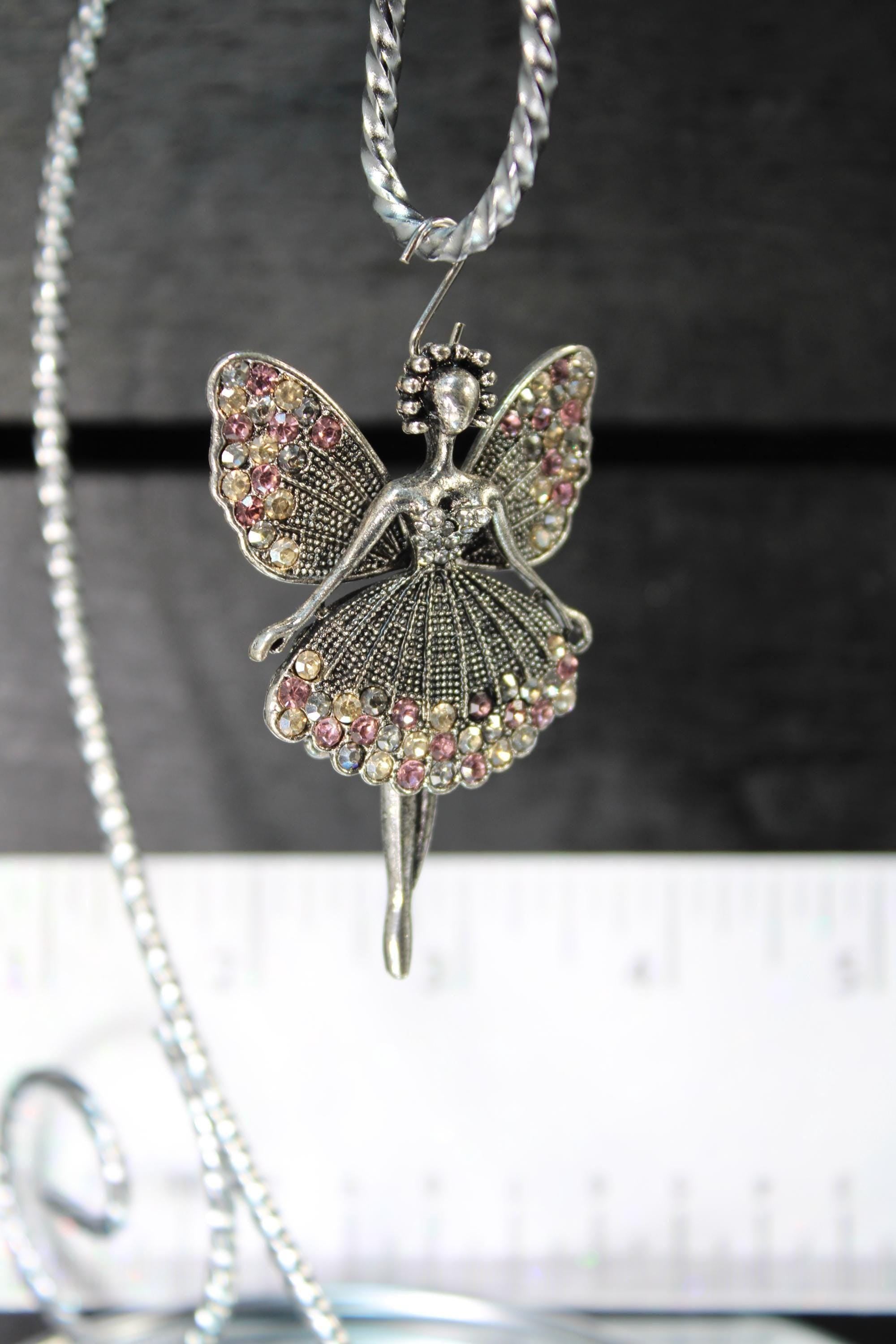 Ballet Jewelry Pendant: Silver Plated, Elegant Dance Charm - Lightweight