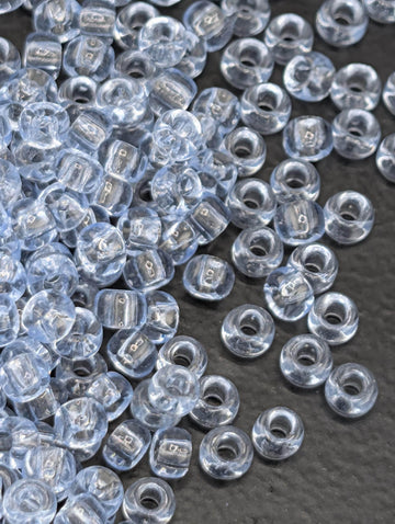 4445SB Transparent Light Blue 8/0 Matsuno Seed Beads (15g, ~600 pcs) | Japanese Seed Beads | Bead Weaving Embroidery Supply | DIY Jewelry