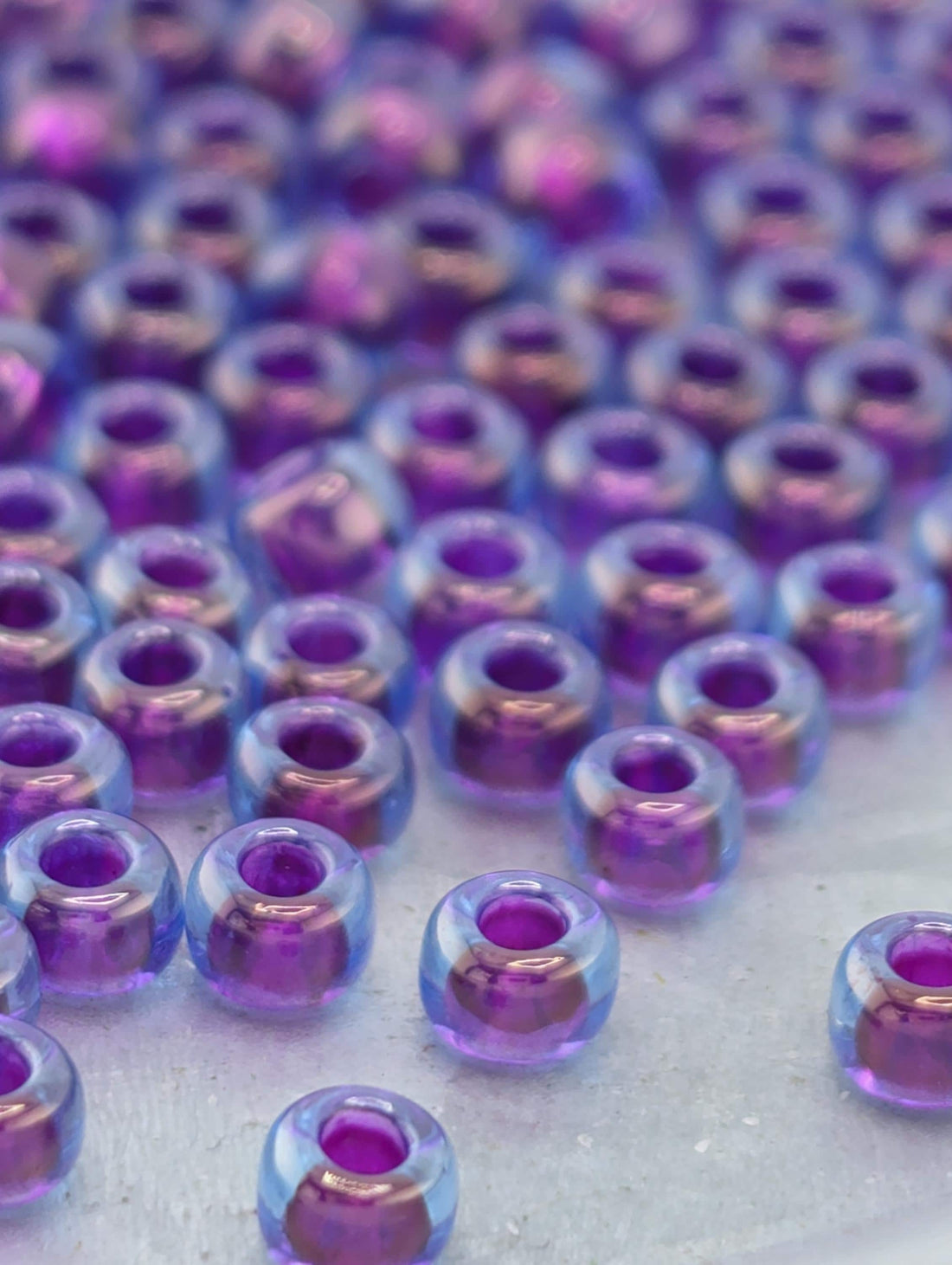 8-0352 Miyuki Rocaille 8/0 | Aqua/Raspberry Inside Color Lined 20g