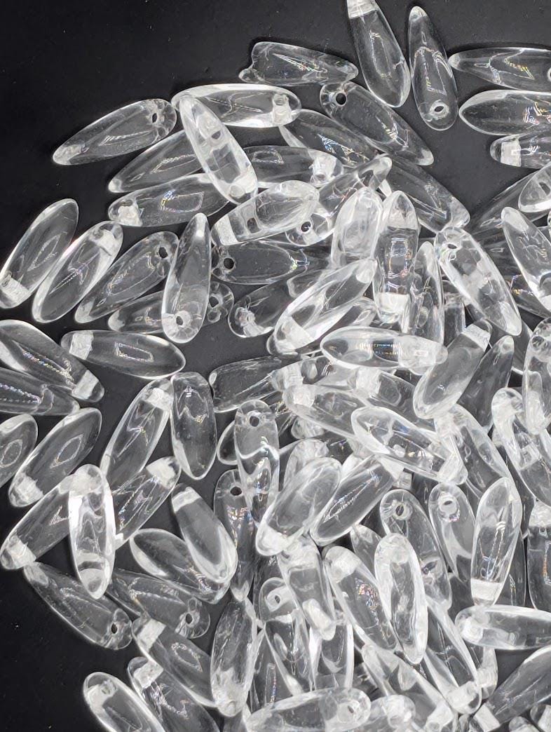 10mm Czech Glass Dagger 10g (approx 30 pcs)