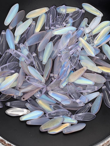 Czech Dagger Bead, Glass GemstonesJewelry Craft Supply, Elegant Gothic Flair, Unique Boho Accessories: Lavender 10g