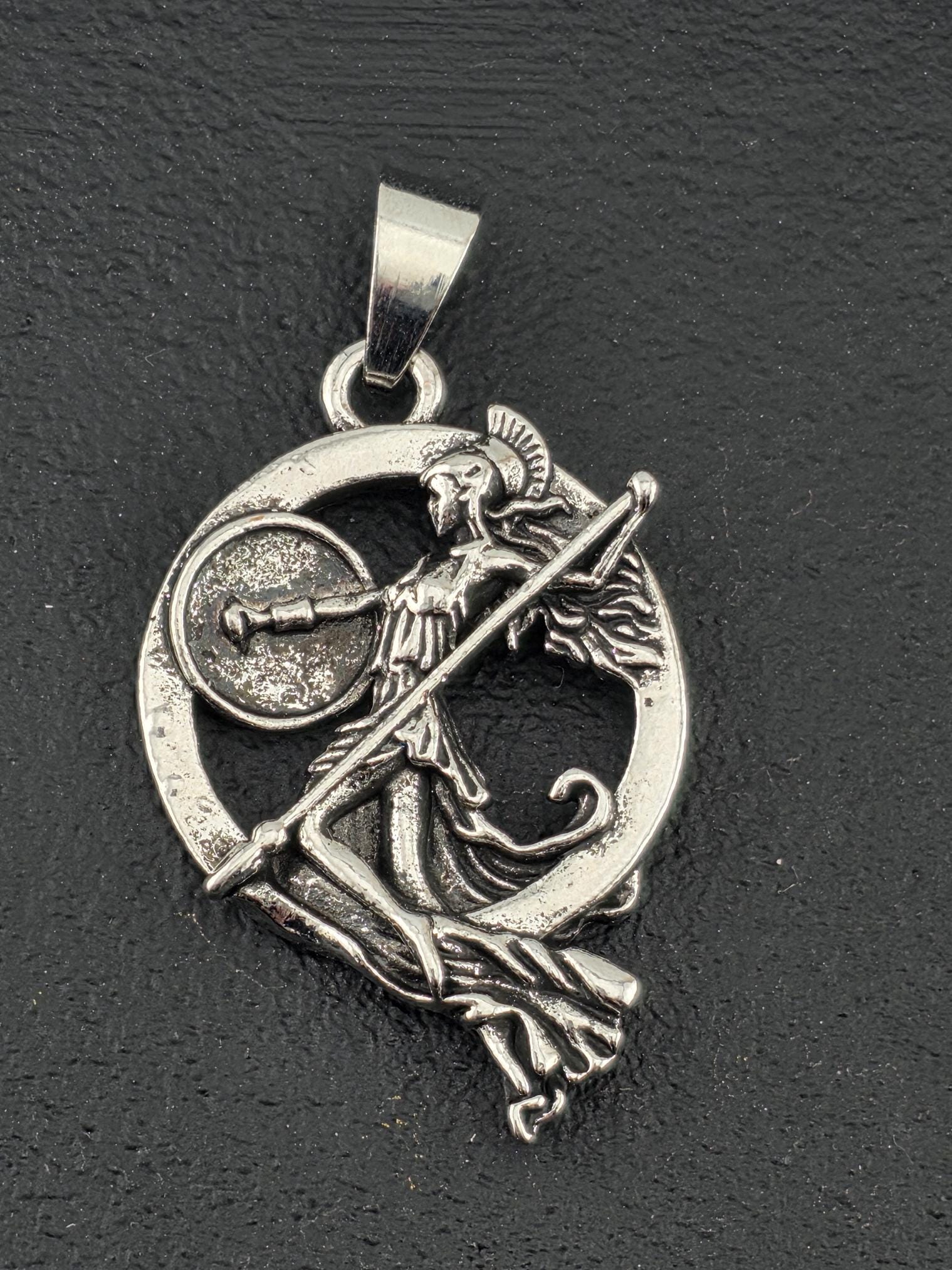 Pendant Charm: Knight Archer Design - Silver Plated Metal | Beads for Jewelry Making | DIY Bracelet Earring Supply