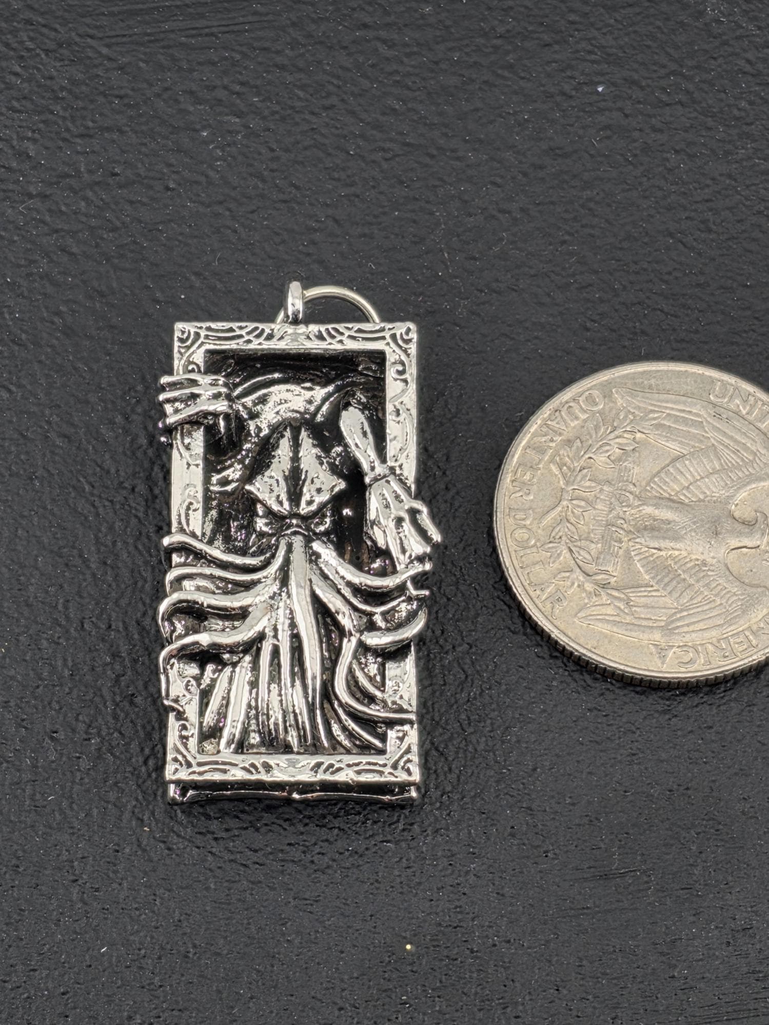 Fallen Angel Pendant: Silver Plated Gothic Style - Edgy Dark Jewelry | Beads for Jewelry Making | DIY Bracelet Earring Supply