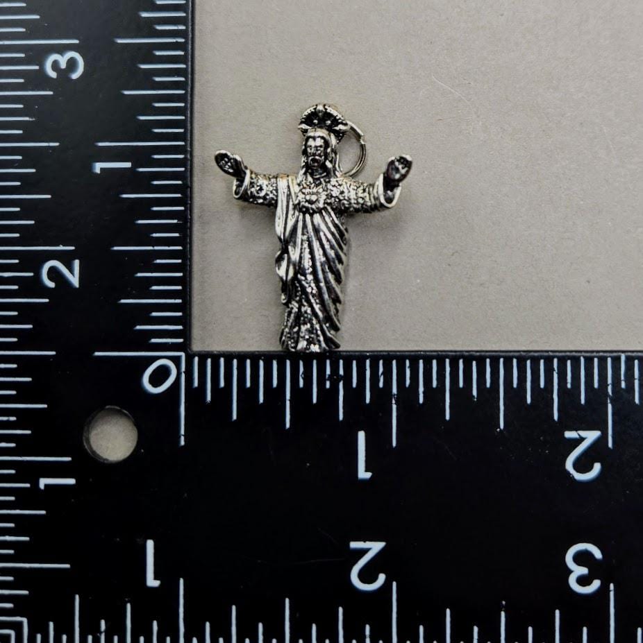 Jesus Pendant Car Charm - Gothic Silver Plated, Unique Keychain | Beads for Jewelry Making | DIY Bracelet Earring Supply