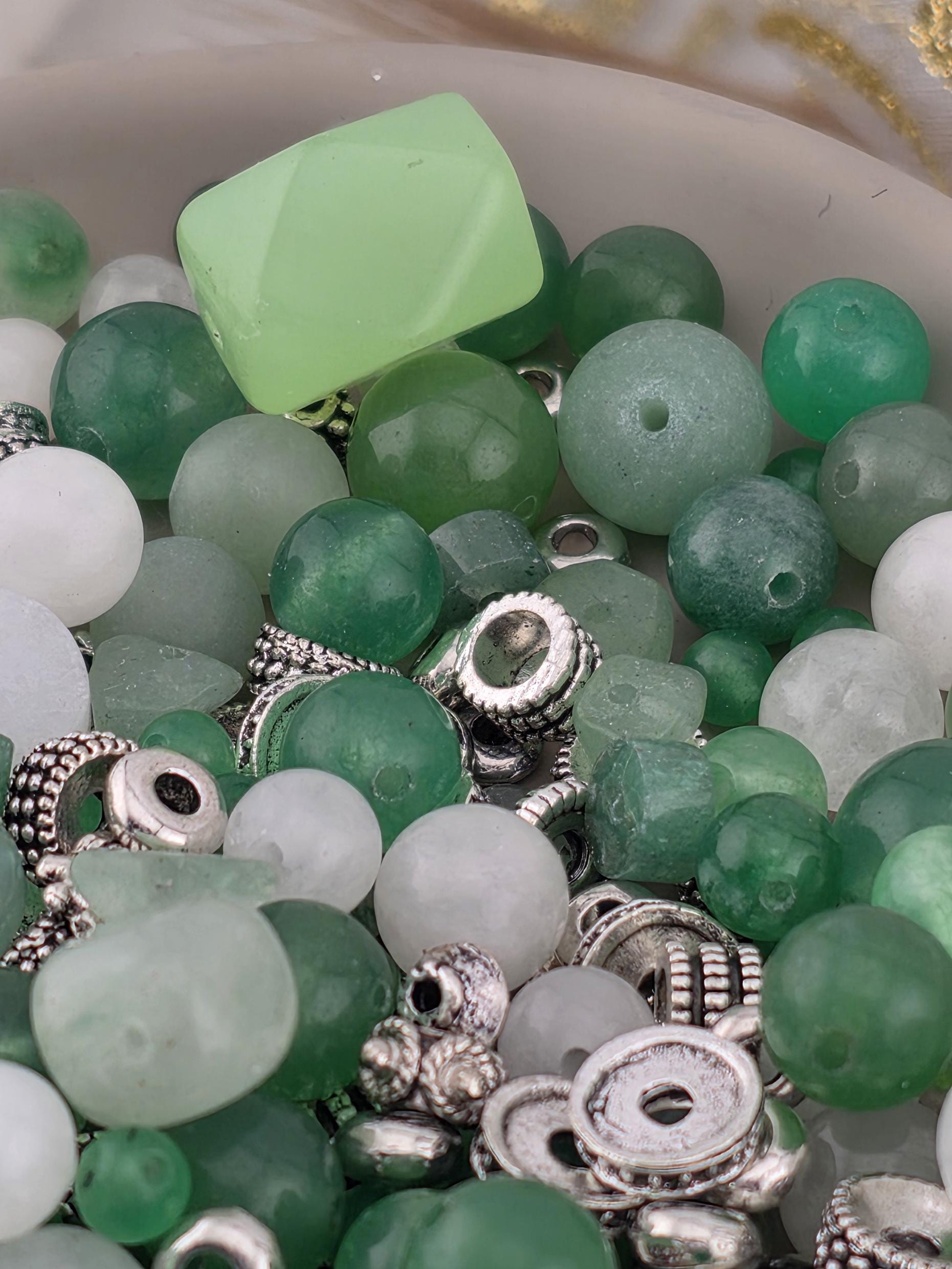 Good Fortune Gemstone Bead Mix: Colorful Semi-Precious Stones, 2 oz | Jewelry Making Bracelet Supply | Learise Curated Mix