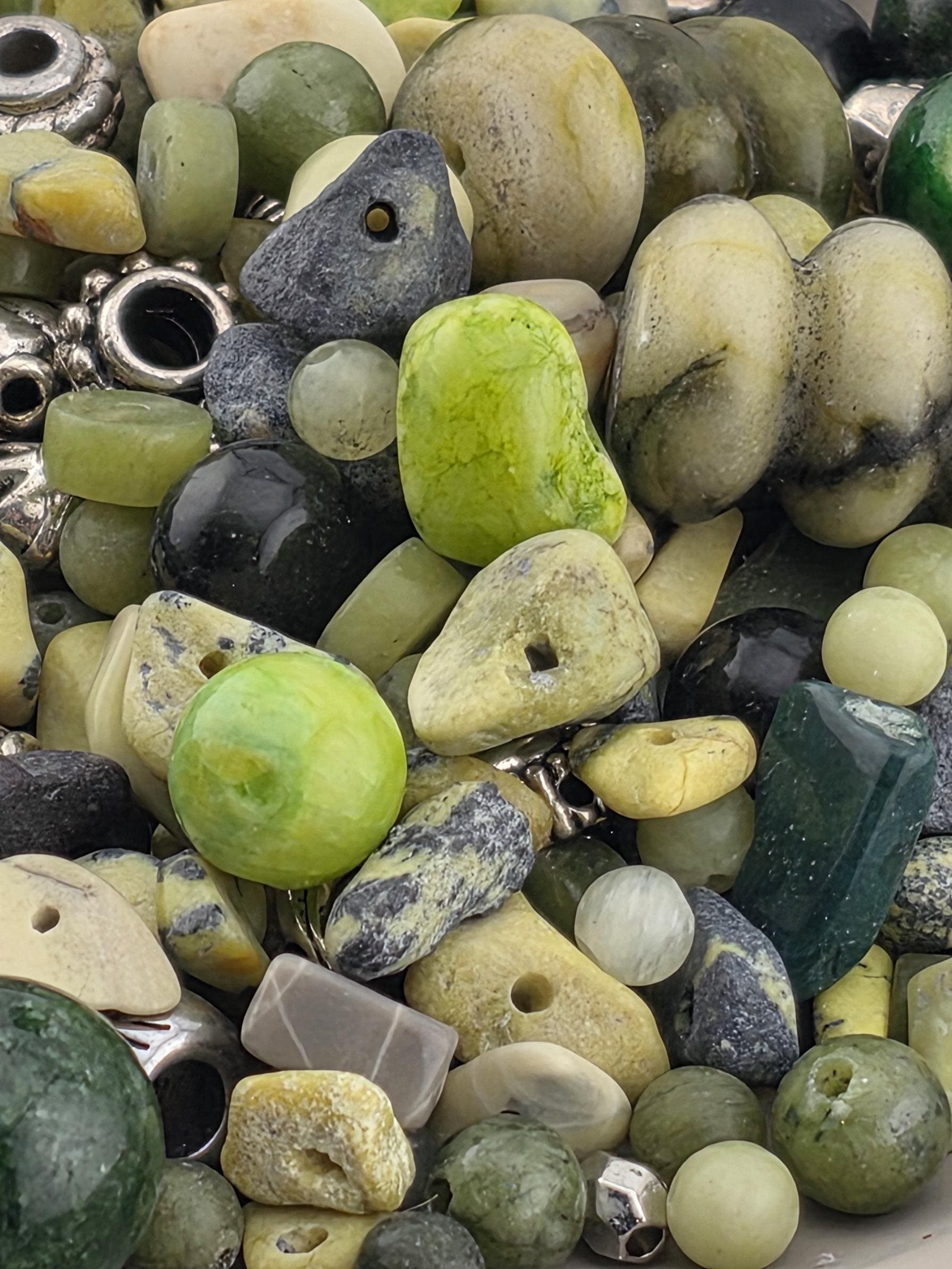 2 Ounce "Serpentine Swamp Gardens" Gemstone Bead Soup