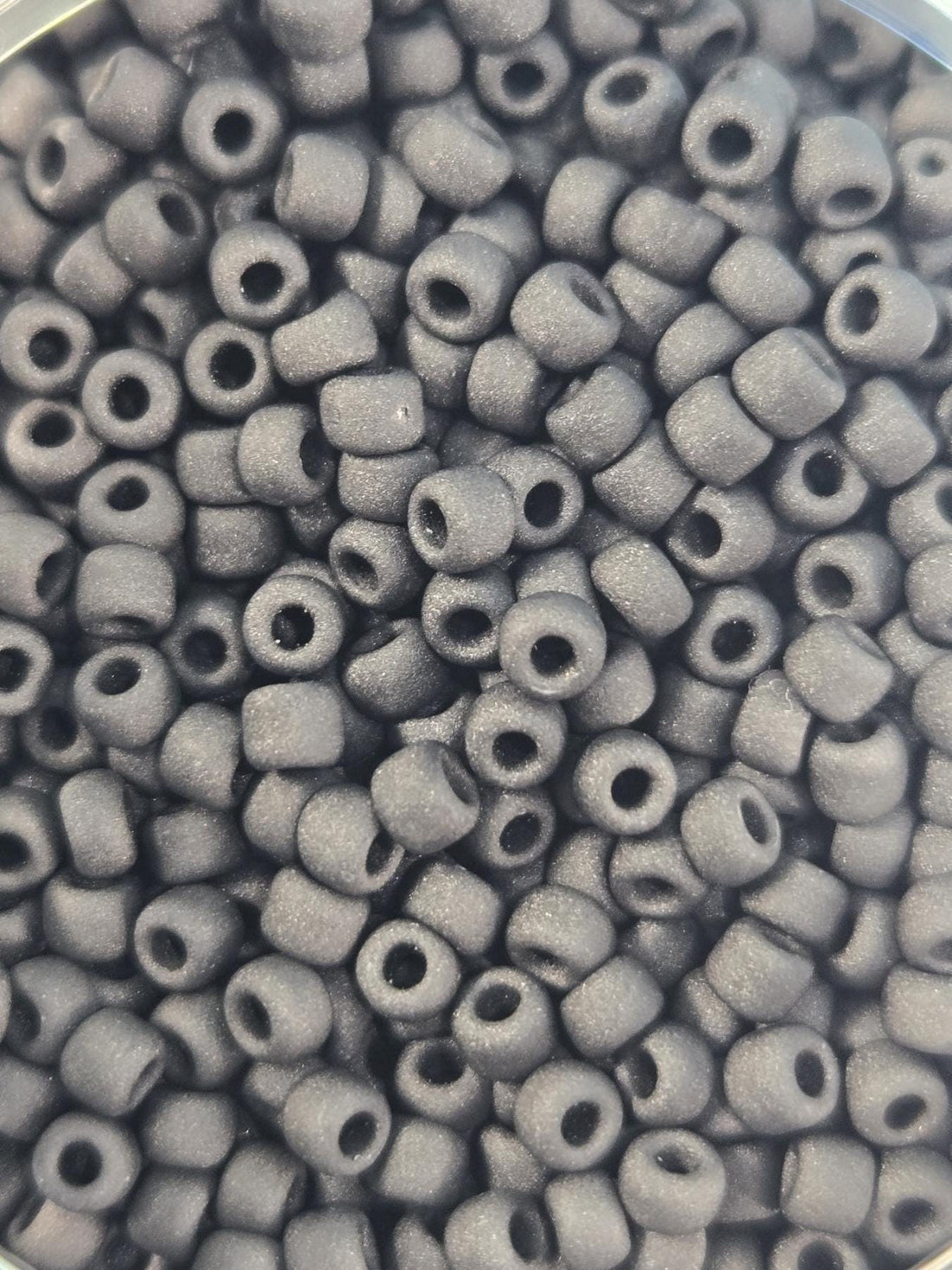 8346SB Opaque Matte Black 8/0 Matsuno Seed Beads (15g, ~600 pcs)