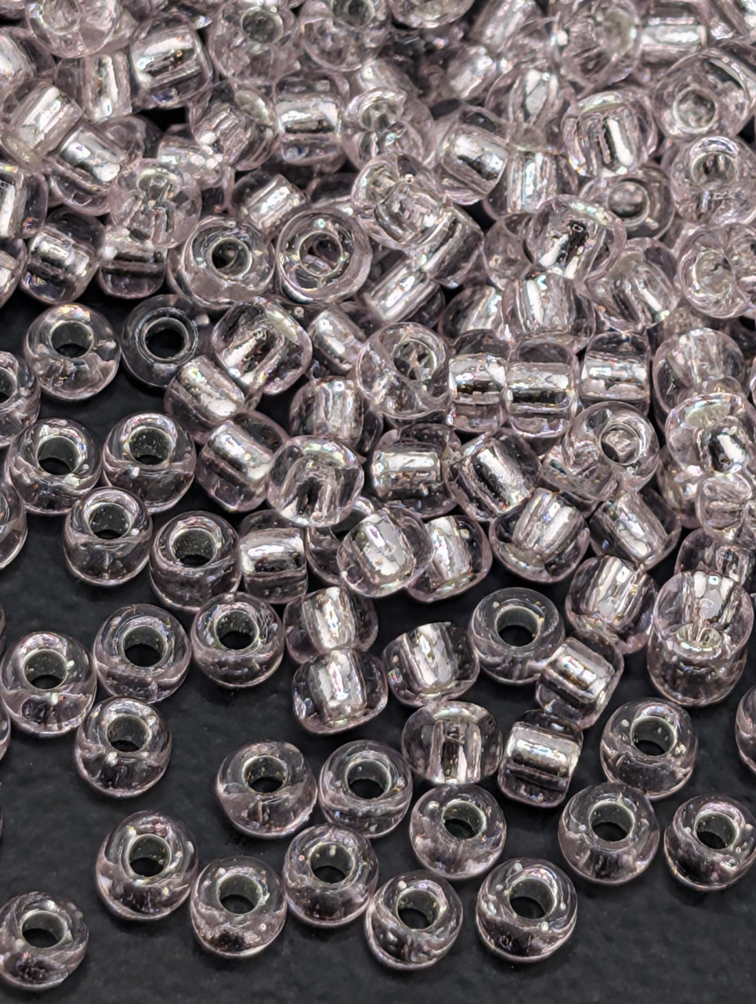 5011SB Silver-Lined Translucent Light Pink 8/0 Matsuno Seed Beads (15g, ~600 pcs)