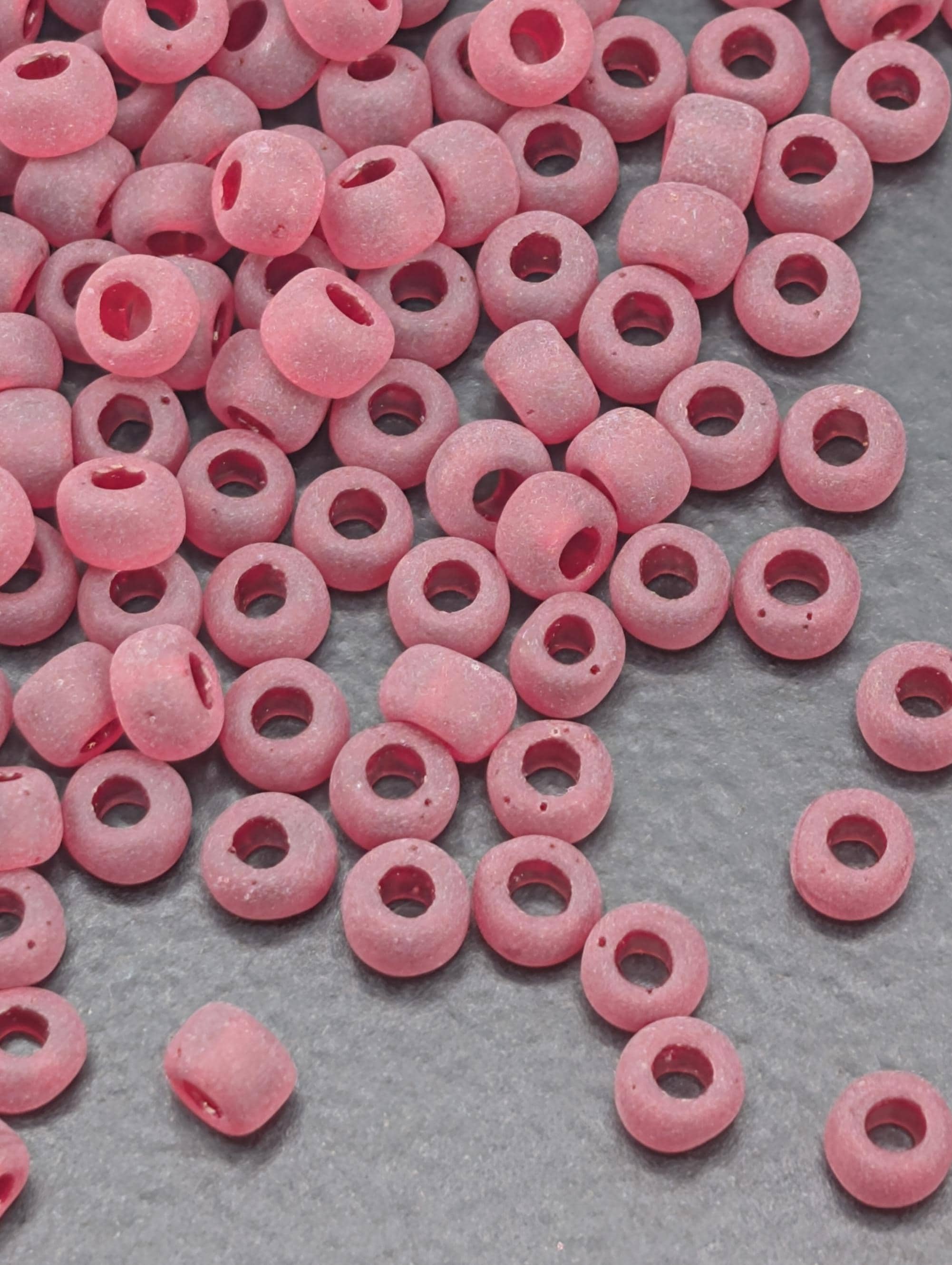 8332SB Transparent Ruby Red Matte 8/0 Matsuno Seed Beads (15g, ~600 pcs) | Japanese Seed Beads | Bead Weaving Embroidery Supply
