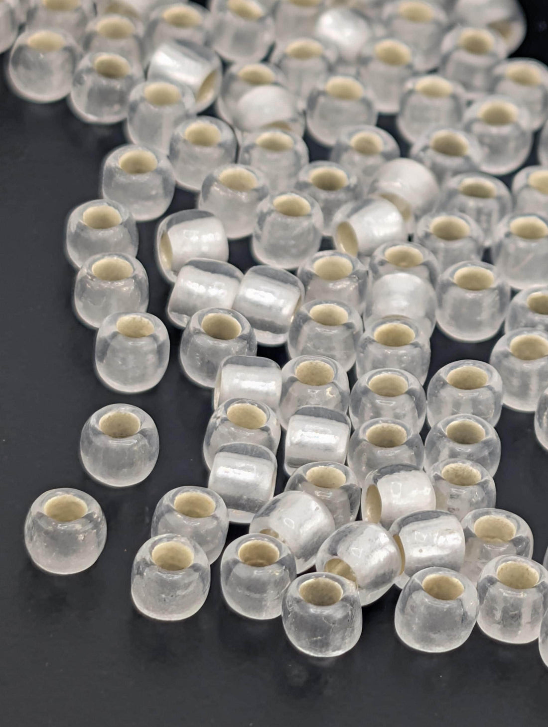 Toho Japanese Seed Beads: Silver-Lined Frosted Crystal (2.5" Tube, Size 6/0)