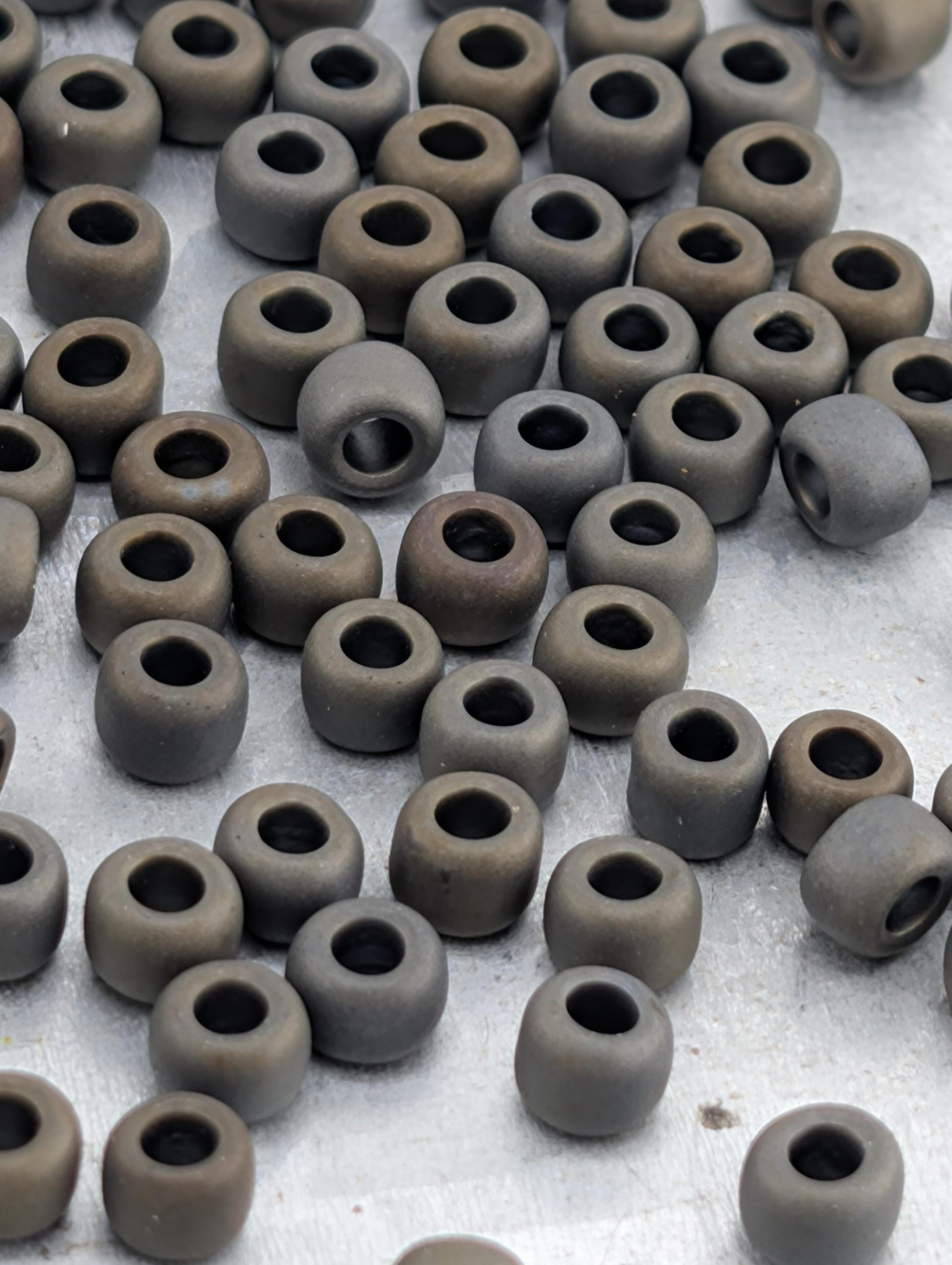 Toho Japanese Seed Beads, 2.5" Tube ~8-9g: Frosted Metallic Iris Brown, Size 6/0