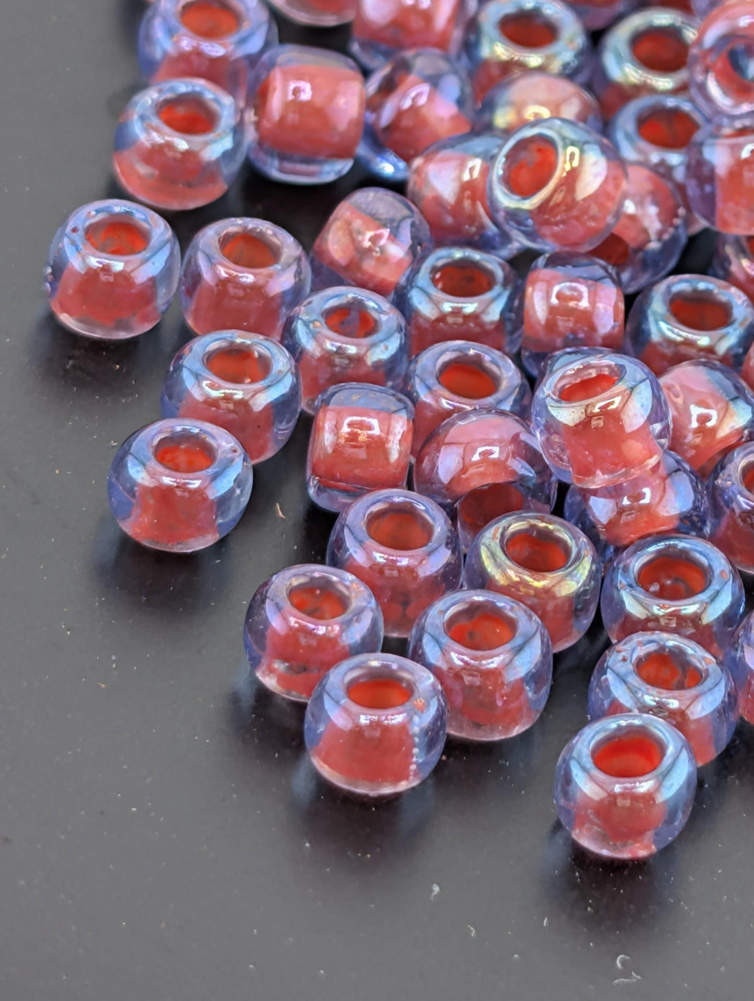 Toho Japanese Seed Beads: Light Sapphire Dual Tone - Size 6/0, 2.5" Tube