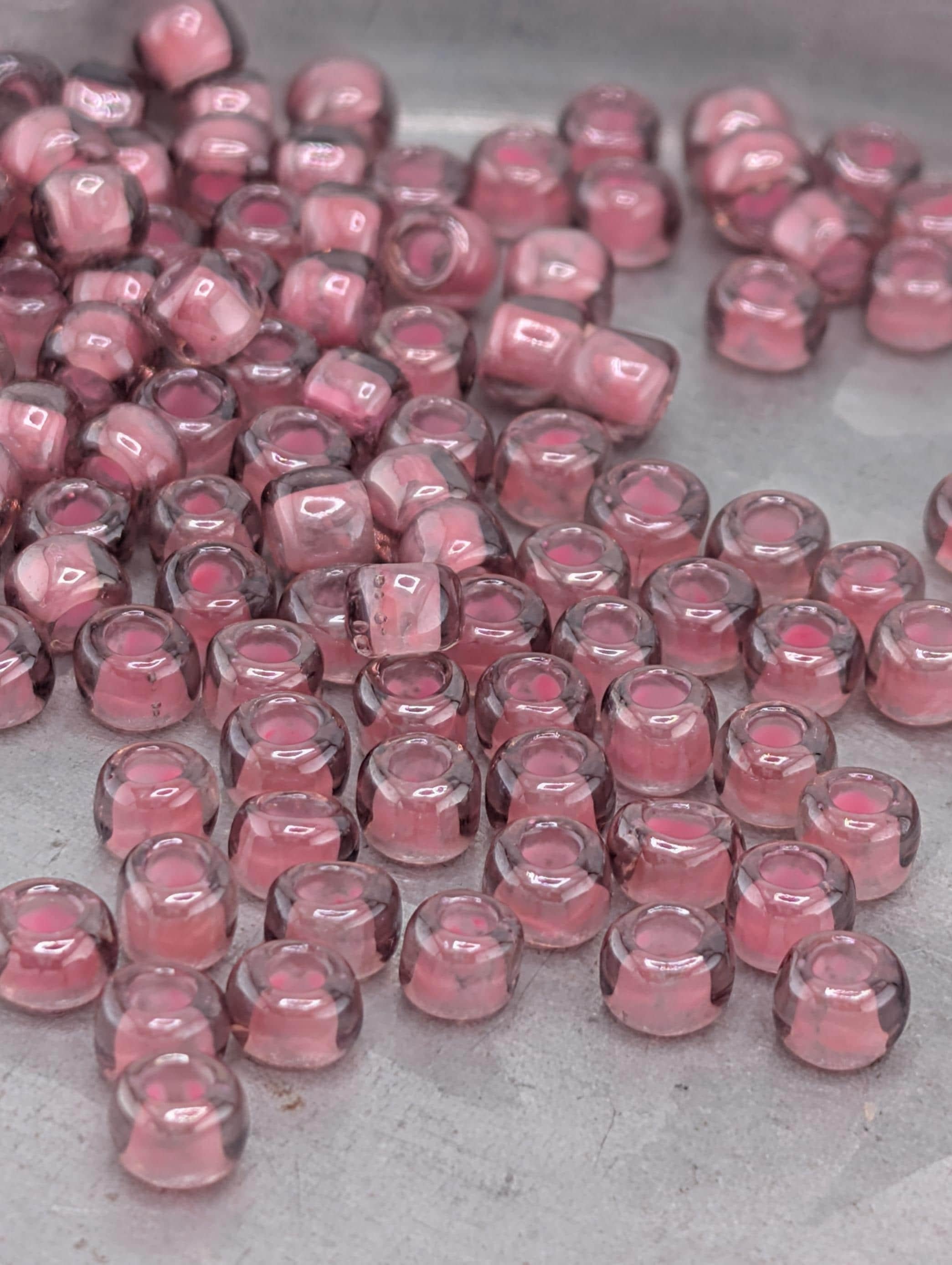 Toho Japanese Seed Beads, Size 6/0: Light Amethyst Pink Lined, 2.5" Tube ~8-9g