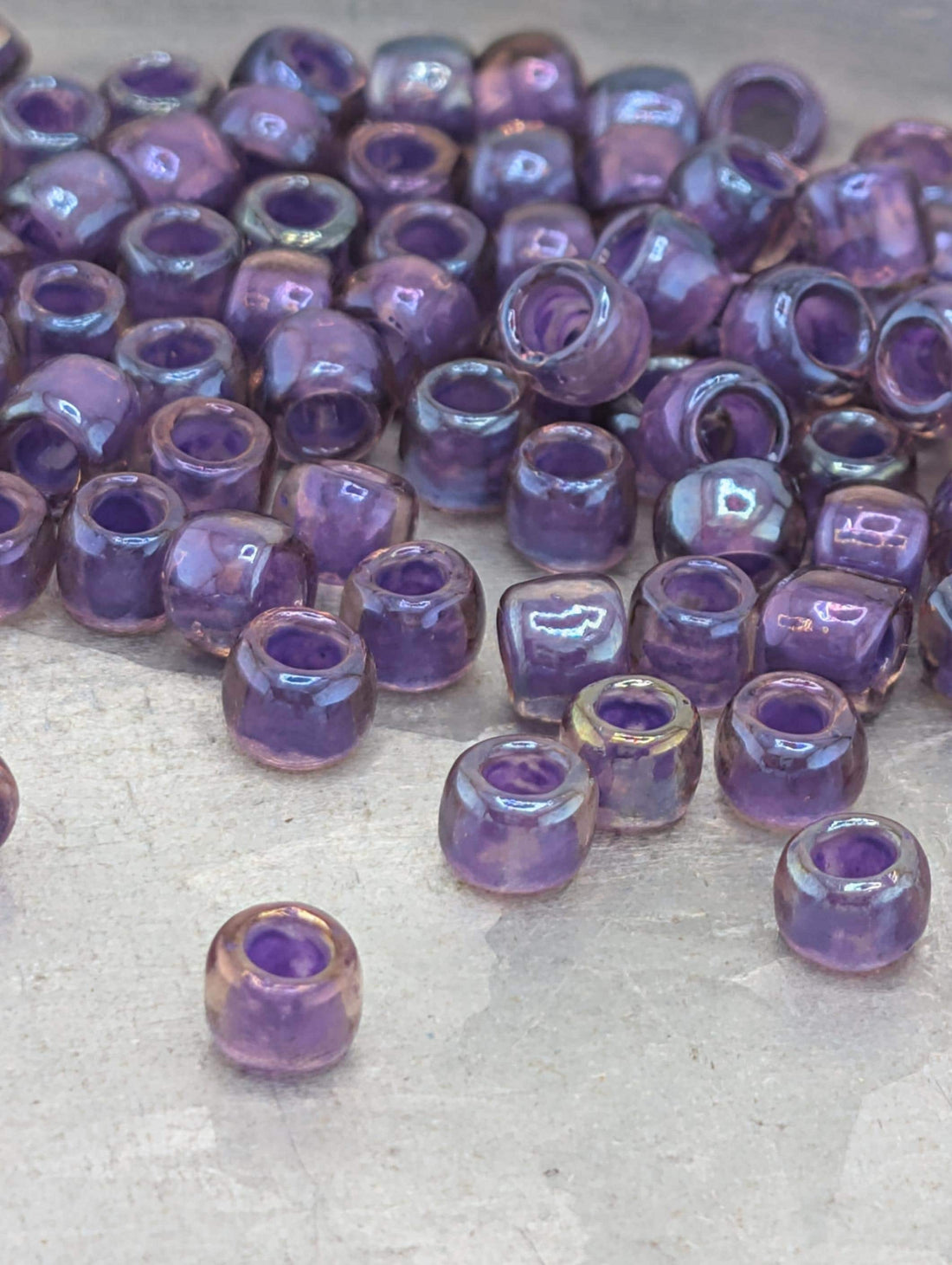 Rosaline Pink Toho Japanese Seed Beads - Inside-Color Rainbow, Size 6/0, 2.5" Tube