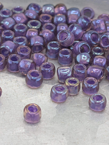 Rosaline Pink Toho Japanese Seed Beads - Inside-Color Rainbow, Size 6/0, 2.5" Tube