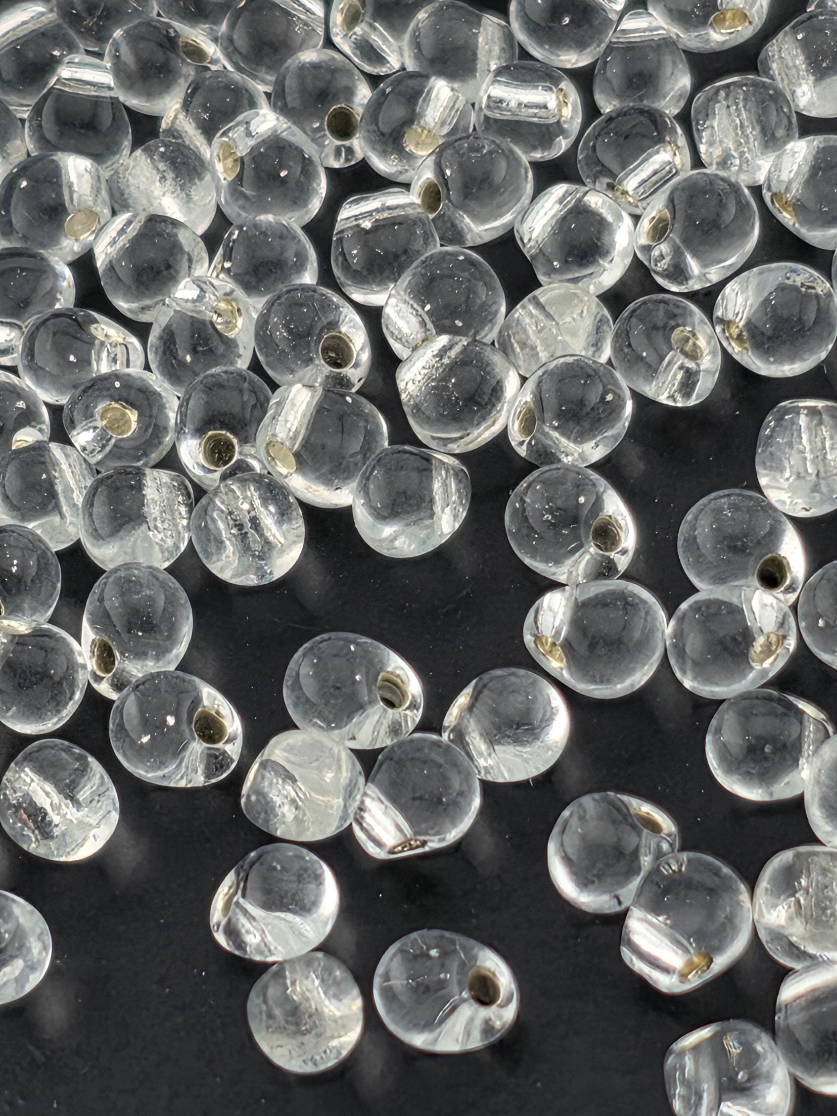 Crystal Drop Beads: Translucent Silver-Lined - Miyuki Glass, 15g Pack