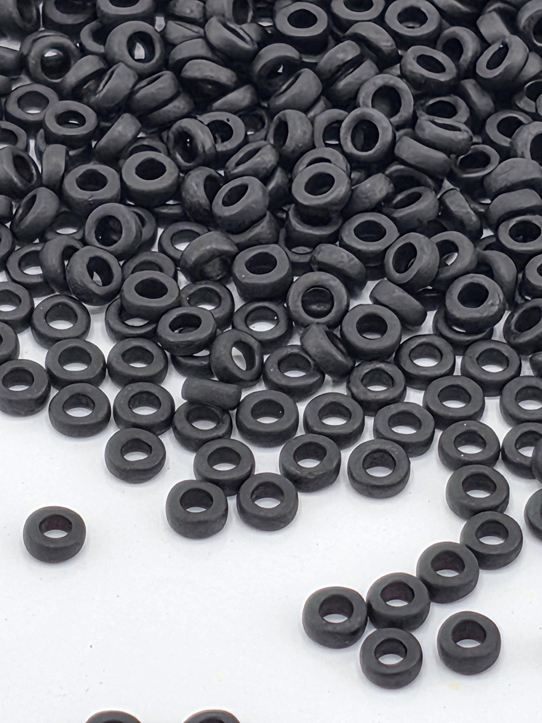 Miyuki Spacer Beads: Black Opaque Matte (2.2mm, 7g)