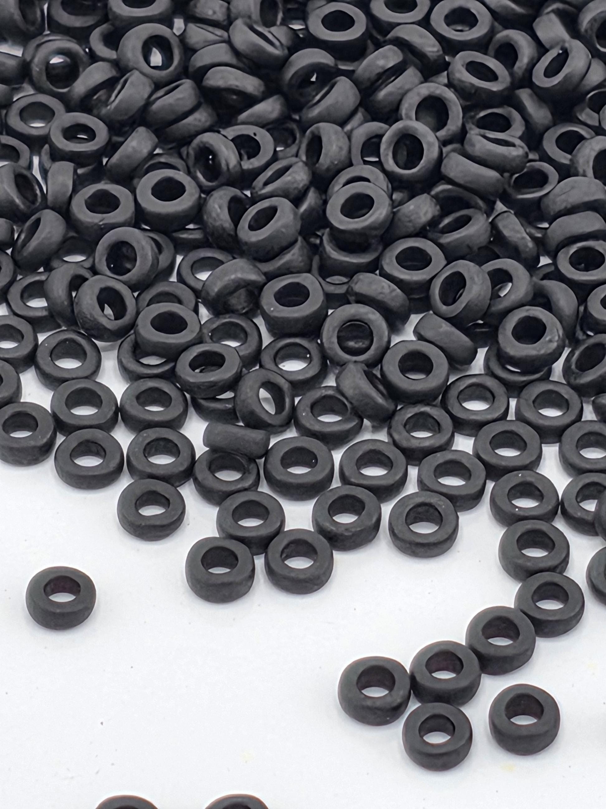 Miyuki Spacer Beads: Black Opaque Matte (2.2mm, 7g)