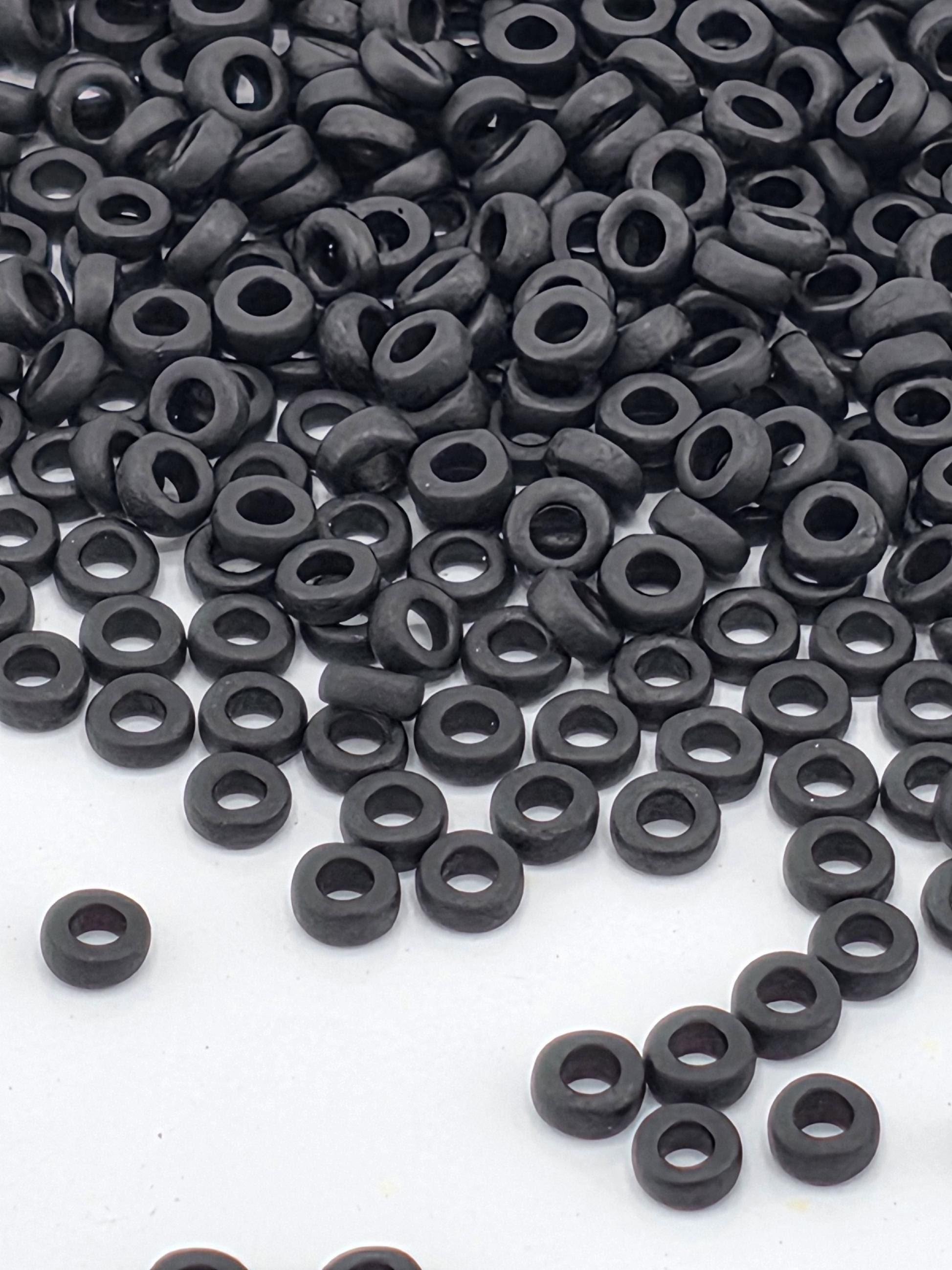 Miyuki Spacer Beads: Black Opaque Matte (2.2mm, 7g)