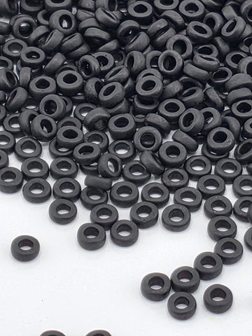 Miyuki Spacer Beads: Black Opaque Matte (2.2mm, 7g)