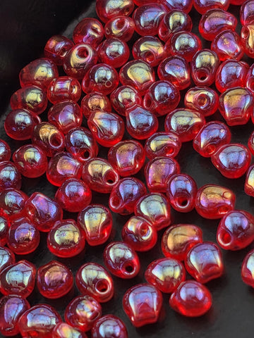 Miyuki Drop Berry Beads: Translucent Rainbow Colors (3.4mm, 15g)