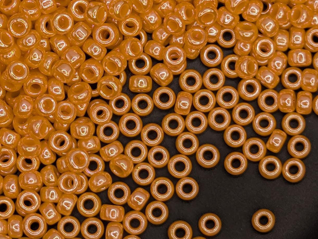 Miyuki Rocailles Beads: Pumpkin Orange 11/0 - Opaque Luster, 20g