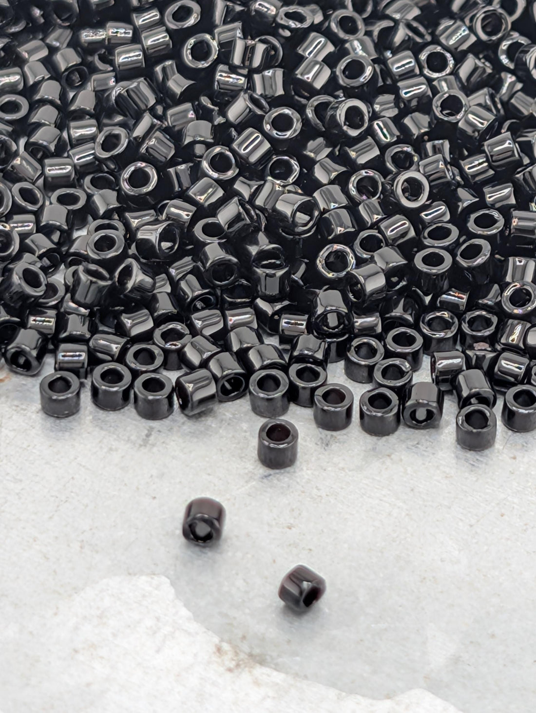 DB0010:Black Opaque Miyuki Delica (Size 11, 7 grams, ~1400 beads)