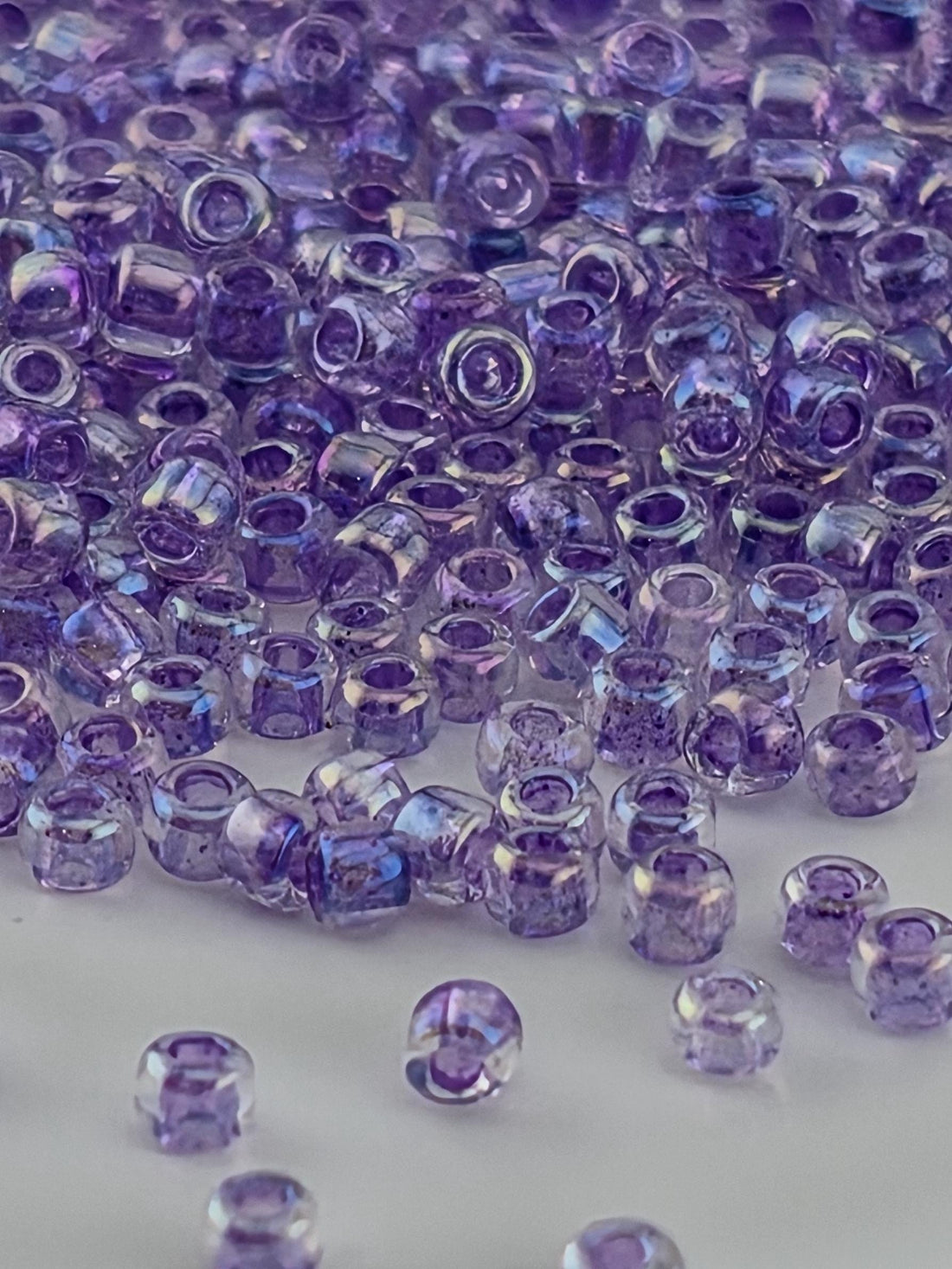 1860SB Transparent Inside Color lined Rainbow Purple 11/0 Matsuno (MGB) Japanese Seed Beads For Jewelry Making and Crafts