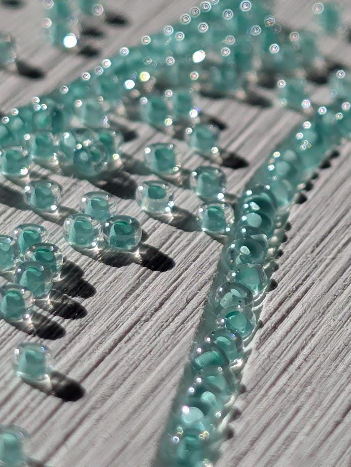 Miyuki Seed Beads 11/0: Crystal Light Aqua, Inside Color Lined, 20g