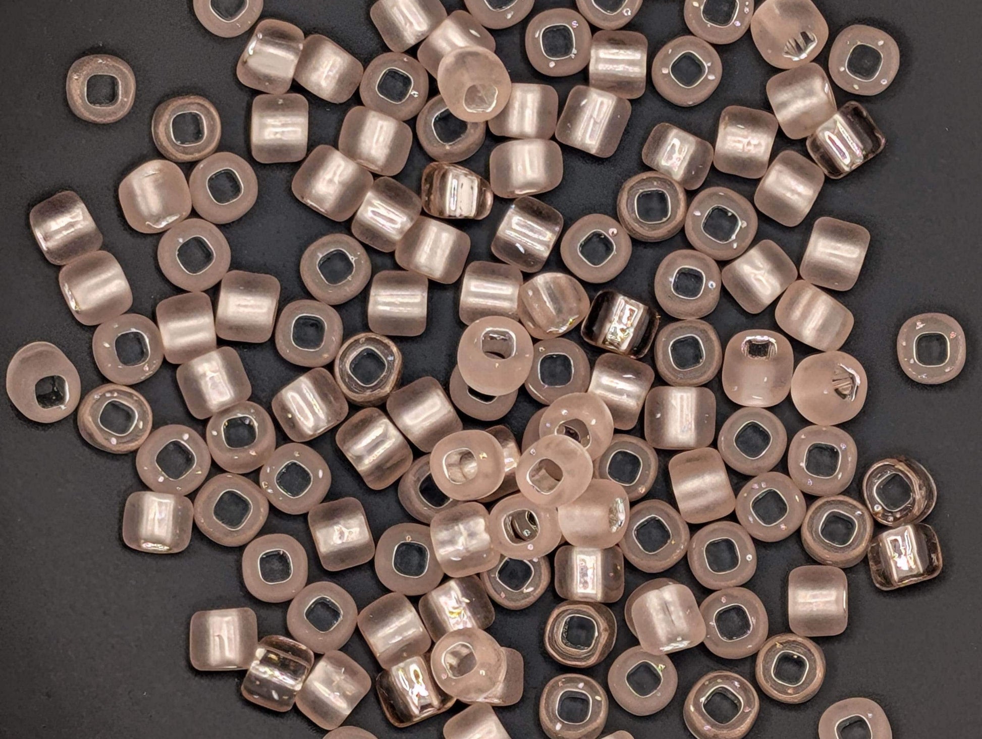 Seed Beads Matte Light Pink: Japanese Matsuno Glass (Size 6, 15g)