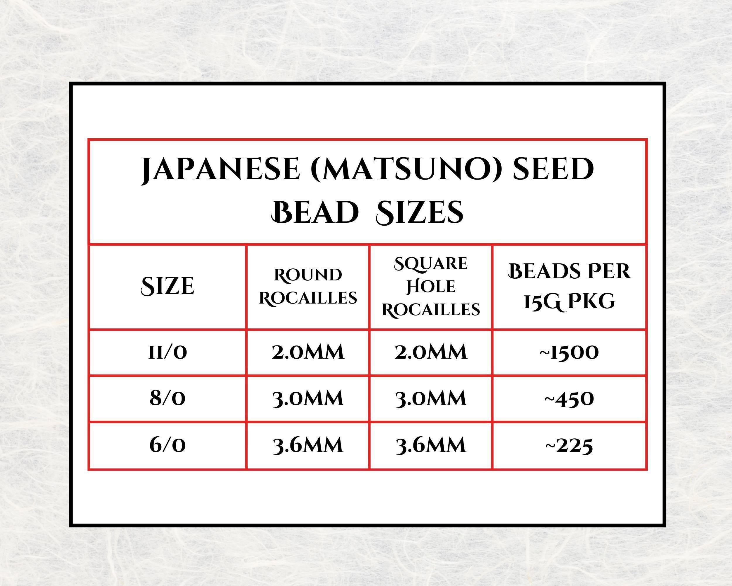 Matte Gunmetal Seed Beads: Matsuno Silver Lined (Size 6, 15g)