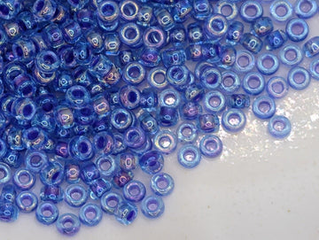 Miyuki Seed Beads: Sapphire Violet Inside Color Lined (Size 11/0, 20g) | Japanese Seed Beads | Bead Weaving Embroidery Supply | DIY Jewelry