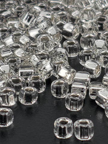Matsuno Seed Beads: Silver-Lined Translucent Clear - Size 6, 15g Pack