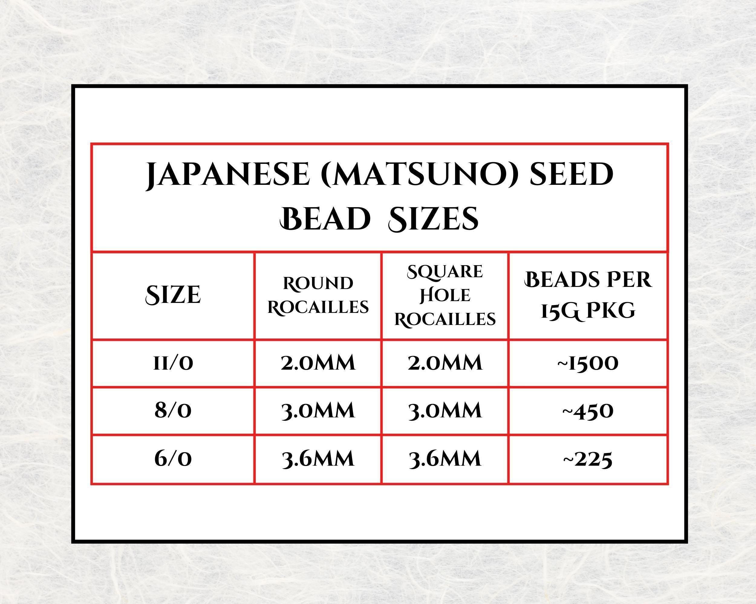 Matsuno Seed Beads Size 6 - Translucent Tangerine, 15g Pack