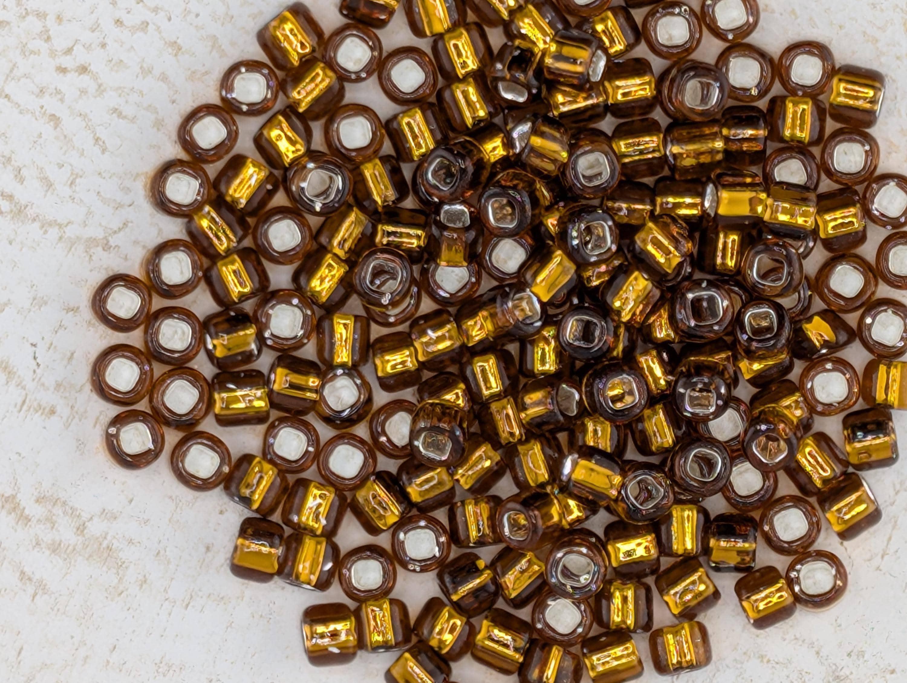 Silver-Lined Root Beer Matsuno Seed Beads: Size 6, 15g Pack