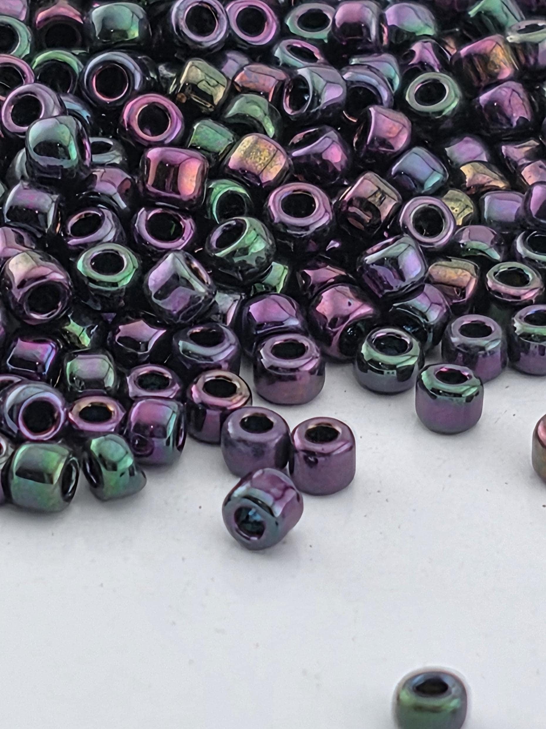 Matsuno Dyna-Mites #11 Round Opaque Iris Peacock (90401 11/0 RR) | Japanese Seed Beads | Bead Weaving Embroidery Supply | DIY Jewelry