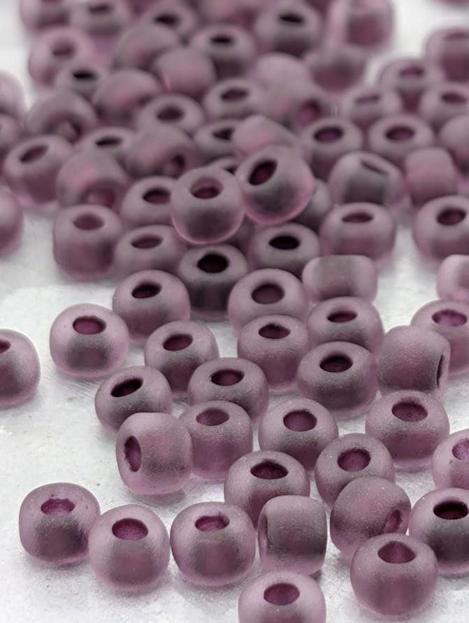 Seed Beads: Dark Mauve Matsuno Matte (Size 6, 15g, ~180 pcs)
