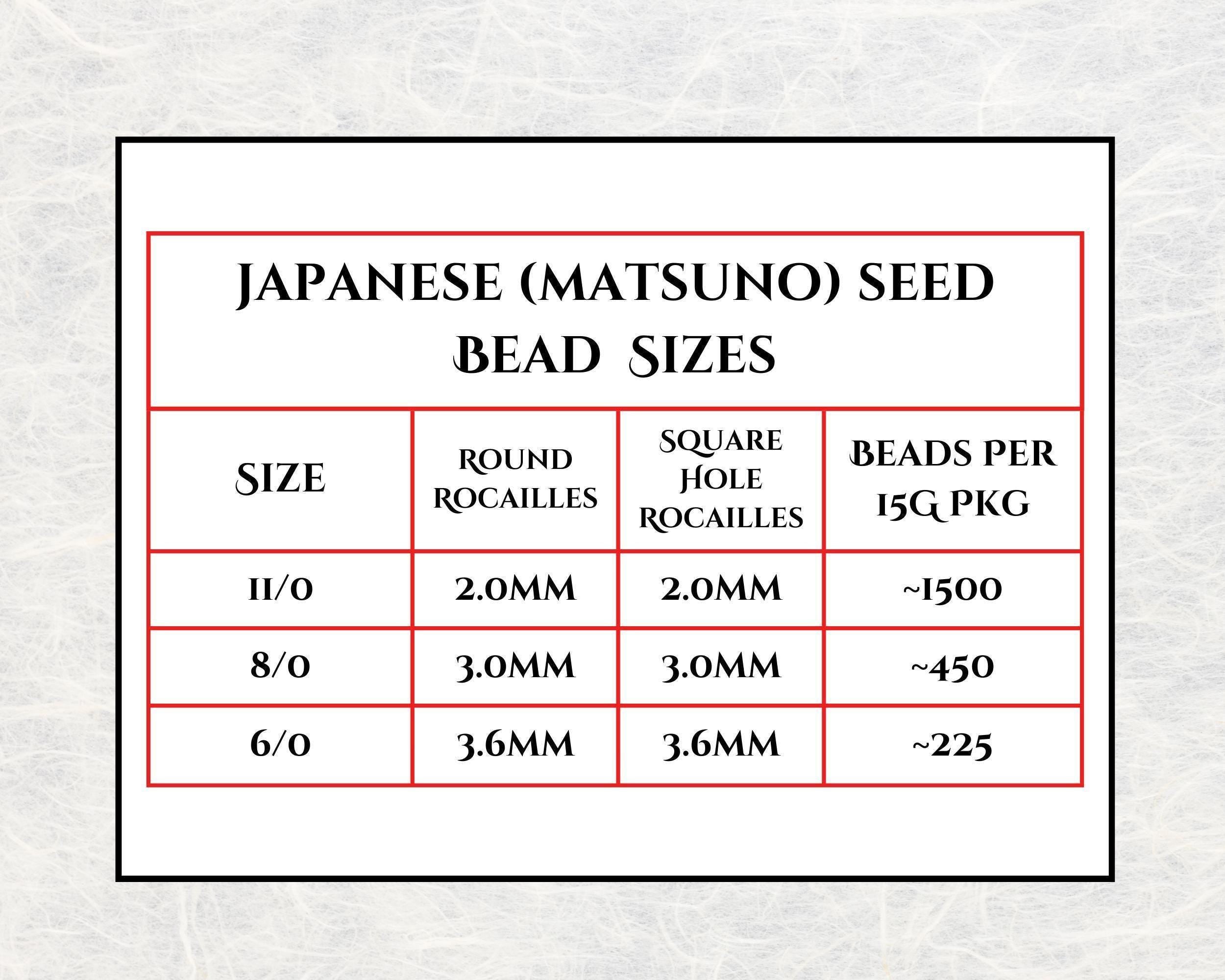 1820SB Opaque Black 11/0 Round Matsuno Seed Beads (15g, ~1650 pcs)