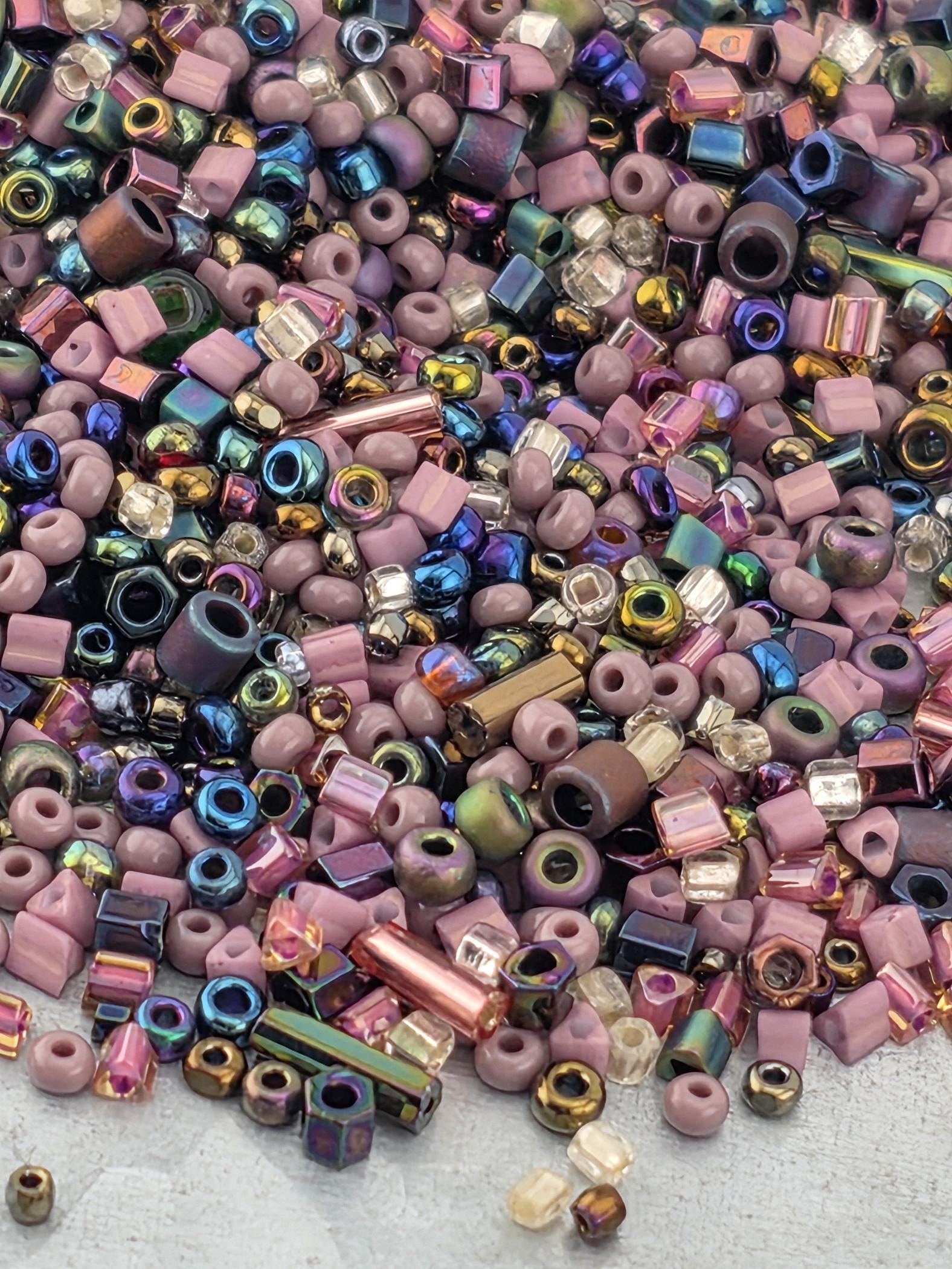 Exclusive "Miami Deco" Hex, Triangle & Bugle Seed Bead Soup 20g