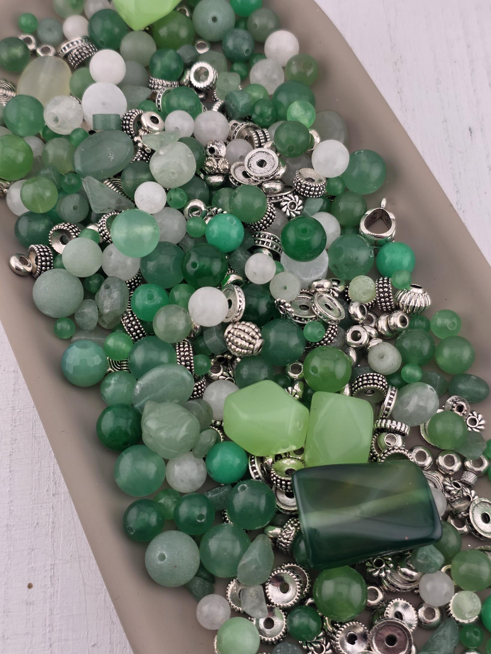 Good Fortune Gemstone Bead Mix: Colorful Semi-Precious Stones, 2 oz | Jewelry Making Bracelet Supply | Learise Curated Mix
