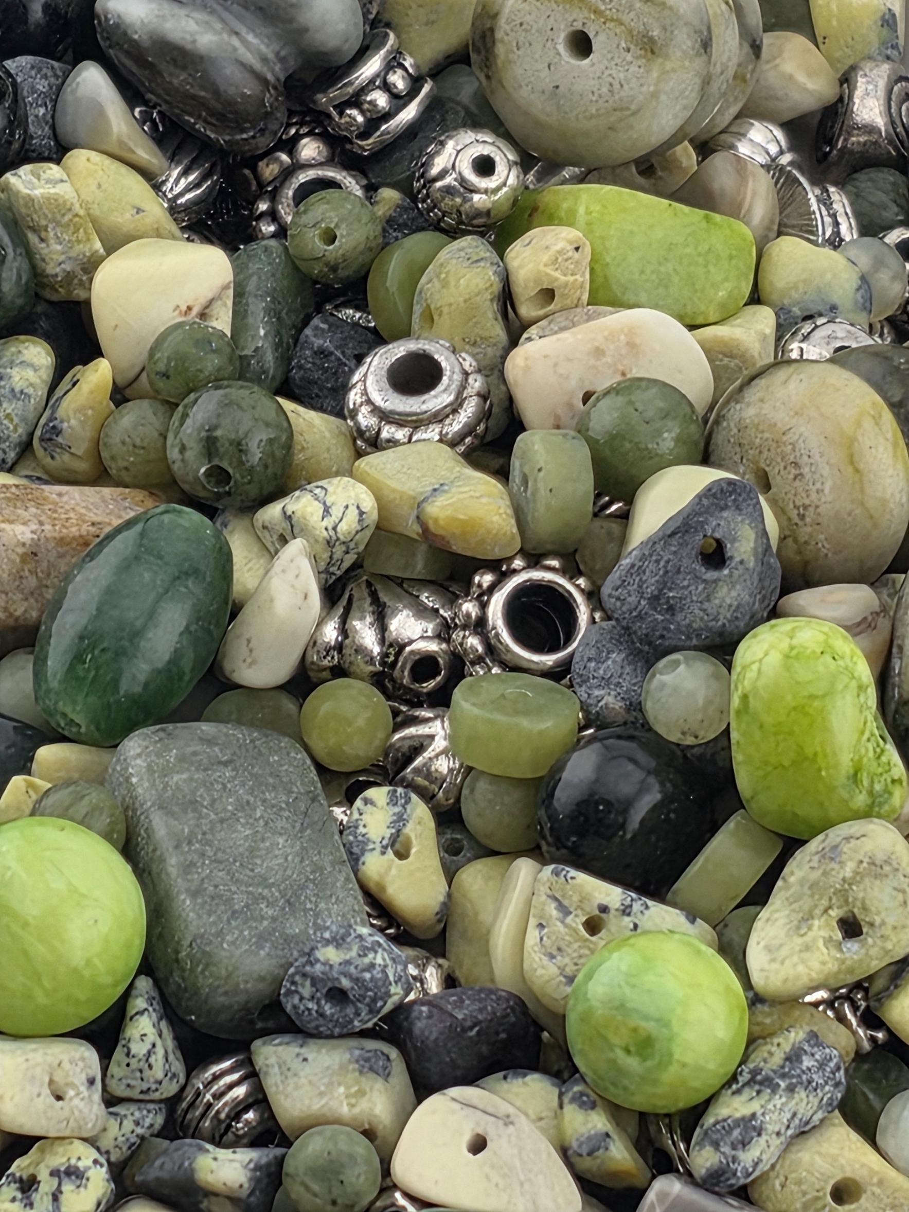 2 Ounce "Serpentine Swamp Gardens" Gemstone Bead Soup