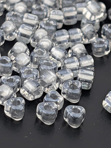 Crystal/Silver Inside Color Lined Sparkle Miyuki Triangle Size 5/0 (15g Pkg) | Japanese Seed Beads | Bead Weaving Embroidery Supply
