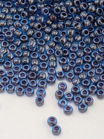 Inside-Color Blue Raspberry Size 11/0 Toho Round 2.5" tube | Japanese Seed Beads | Bead Weaving Embroidery Supply | DIY Jewelry