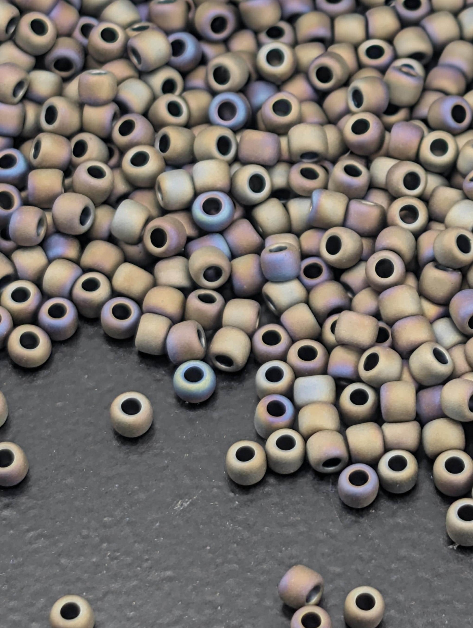 Matte-Color Iris - Brown Size 11/0 Toho Round 2.5" tube