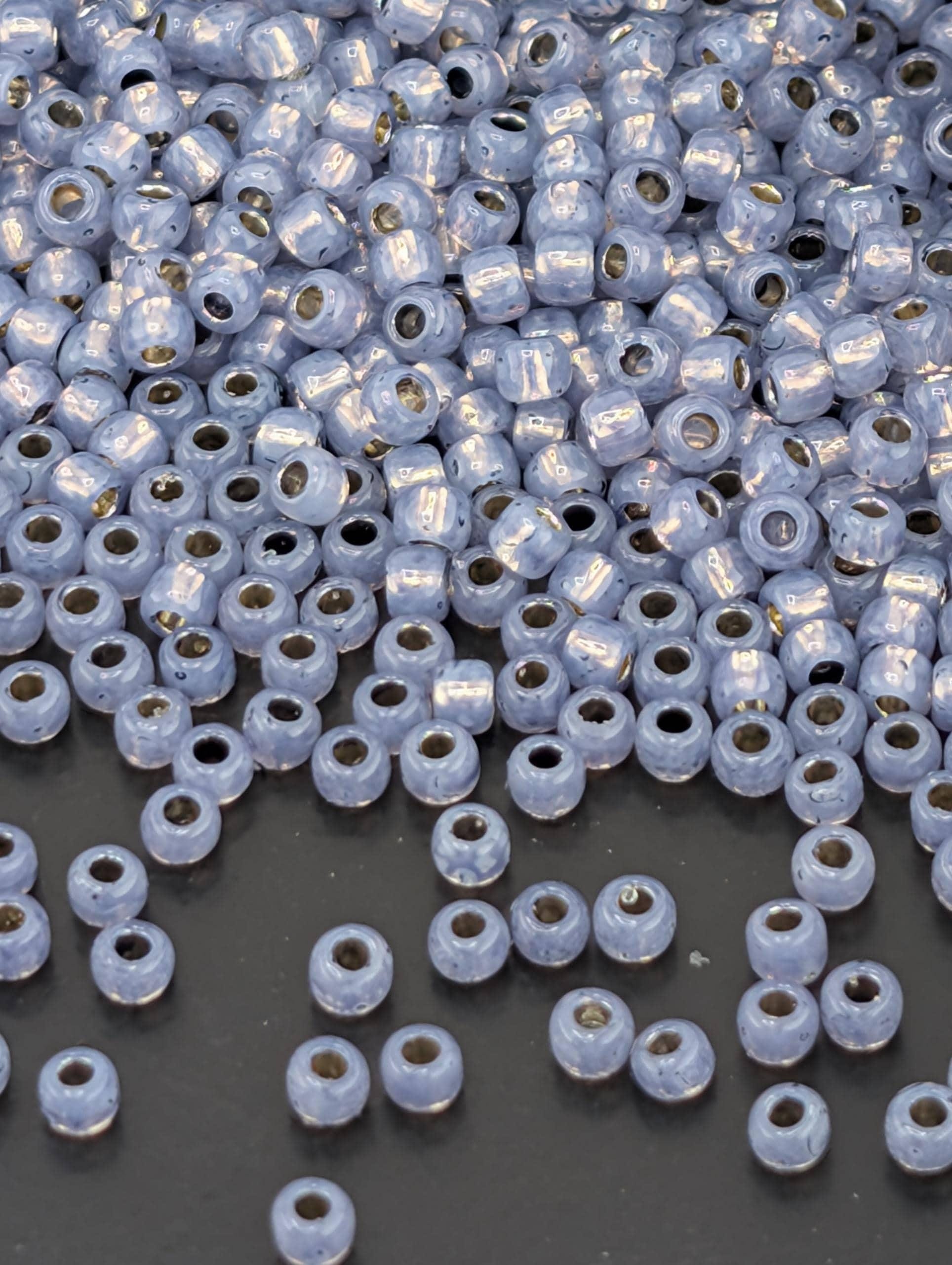 PermaFinish - Silver-Lined Milky Tanzanite Size 11/0 Toho Round 2.5" tube