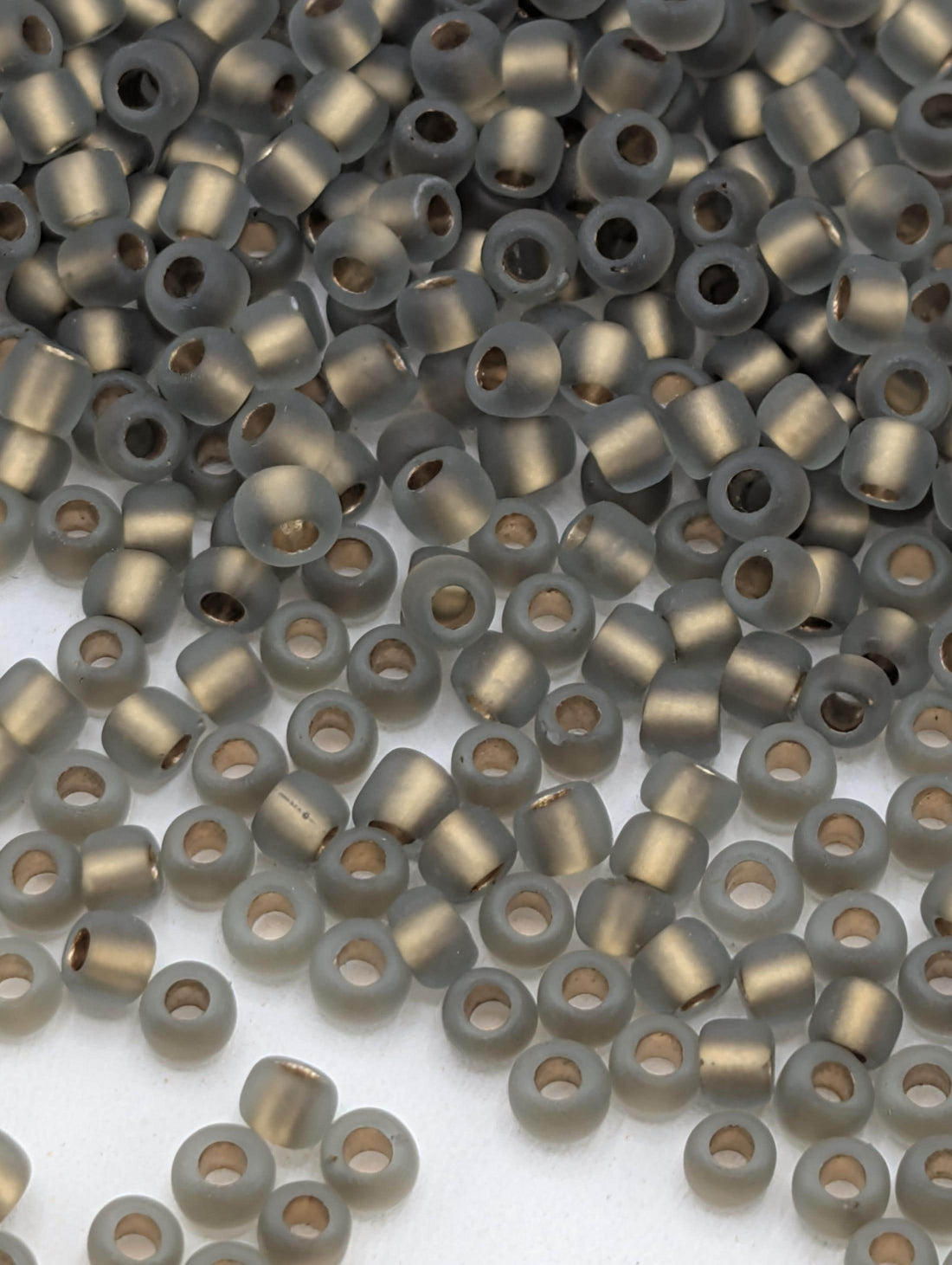 Gold-Lined Frosted Black Diamond Size 11/0 Toho Round 2.5" tube | Japanese Seed Beads | Bead Weaving Embroidery Supply | DIY Jewelry
