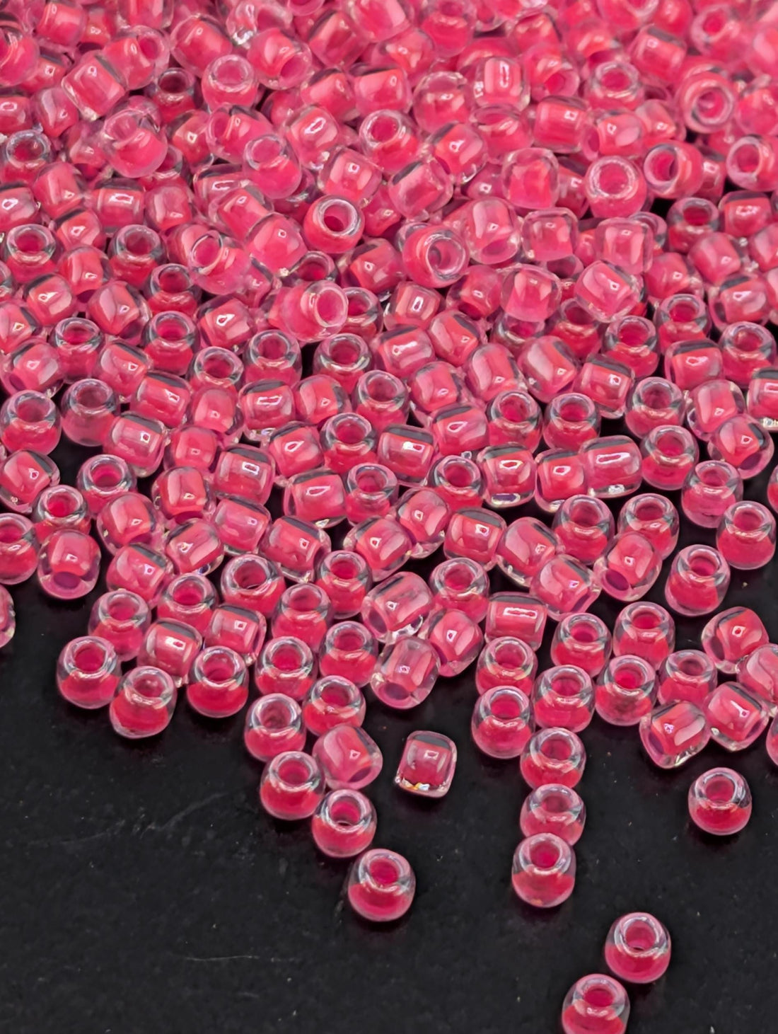 Luminous Neon Pink Size 11/0 Toho Round 2.5" tube